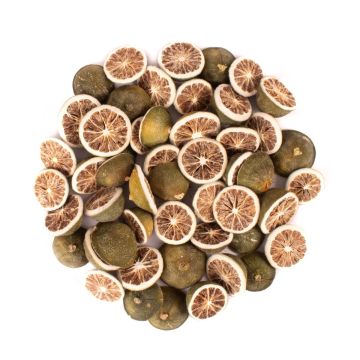 Decorative dried fruit Lemon halves KRESZENTIA, green, Ø1.2"-1.6"/3-4cm, 250g