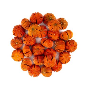 Decorative dried fruit Mandarins NIARATU, incised, orange, Ø1.6"-2"/4-5cm, 250g