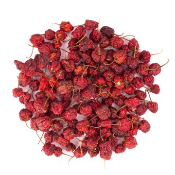 Decorative dried fruit round chillies ANNELIESE, red, Ø0.4"-1.2"/1-3cm, 200g