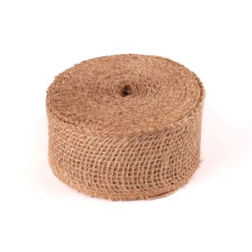 Jute ribbon burlap KALF, natural, 20m, 2"/5cm