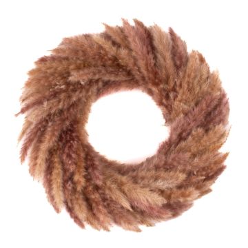 Dried grass Pampas grass wreath RUMENADA, beige-brown, Ø14"/35cm