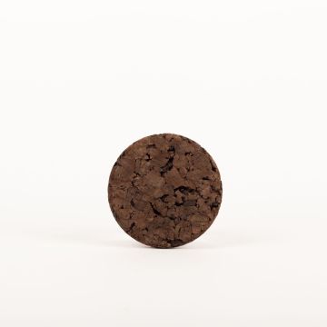 Round agglomerated cork coaster MANARA, dark, 0.7"/1,8cm, Ø4"/10cm