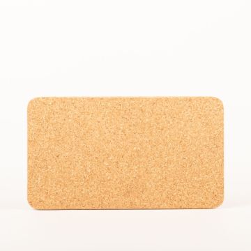 Rectangular agglomerated cork coaster MANARA, natural, 14"x8"x0.4"/35x20x1cm