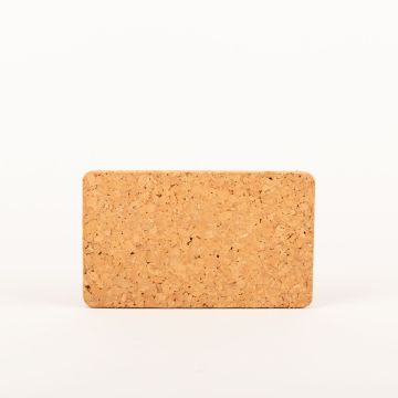 Rectangular agglomerated cork coaster MANARA, natural, 8"x4.7"x0.6"/20x12x1,5cm