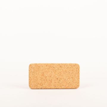 Rectangular agglomerated cork coaster MANARA, natural, 8"x4"x0.6"/20x10x1,5cm