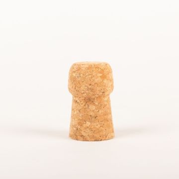 Champagne cork AURELA for decoration purposes, mushroom head, agglomerated cork, natural, 1.9"/4,7cm, Ø1.1"/2,8cm