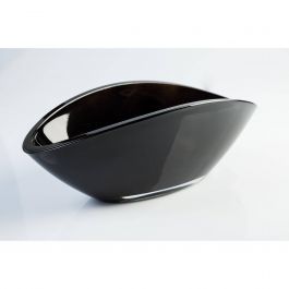 10.2’’/26cm x 4.72’’/12cm pink bowl Oval glass bowl KIRA oval fruit bowl 