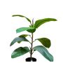 Artificial rubber tree FRODELINDE, artificial trunk, green, 24"/60cm