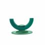 OASIS Wet florist sponge CHUNA with urn placement area, funeral floristry, Bioline wooden base, wooden stand, green, 3.1"/8cm, Ø12"/30cm
