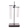 Small flower vases AUDREY with stand, clear-black, 16x16x35cm