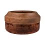 Glass bowl RUSSELL with mango wood, leopard pattern, brown-transparent, 6.1"/15,5 cm, Ø 12"/30 cm