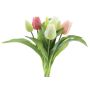 False tulip bouquet LONA, cream-pink-fuchsia, 12"/30cm, Ø8"/20cm