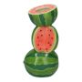 Single stem vase Watermelons TILLAS made of ceramic, red-green-blue, 4.6"x4"x8"/11,7x10x21cm