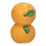 Single stem vase Oranges TILLAS made of ceramic, yellow-green-brown, 2.2"x2.2"x3.5"/5,6x5,6x9cm