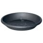 Round flowerpot coaster DONIKA made of plastic, with holes, anthracite, 2.4"/6cm, Ø17"/44cm