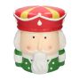 Storage table MOLANI in nutcracker shape, red-green-beige, 12"x11"x13"/30x27x33cm