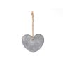 Decorative hanging decoration Heart LILU made of stone, grey, 5.1"x4.5"x0.4"/13x11,5x1cm