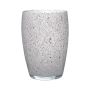 Round glass vase HENRY, granite-grey, 20cm, Ø14cm