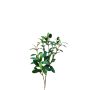Plastic olive branch NARKADA with fruits, green, 20"/50cm