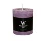 Pillar candle AURORA, mauve, 3.1"/8cm, Ø2.7"/6,8cm, 34h - Made in Germany