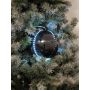 LED Christmas baubles LUVELIA, 5 pieces, shiny black, Ø 3.1"/8 cm