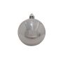 Christmas baubles TEODORA, 6 pcs, shiny silver, Ø 2.8"/7 cm