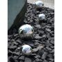 Christmas bauble TEODORA, shiny silver, Ø 12"/30 cm