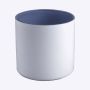 Glass candle holder EVITA, matt-white, 4.3"/11 cm, Ø 4.5"/11,5 cm