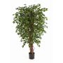 Fake plant Ficus Benjamini DAKU, natural trunks, green, 4ft/120cm