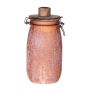 Preserving jar ANNEDORE with dinner candle holder, frosted look, amber, 24,5cm, Ø11,5cm