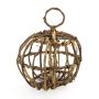Decorative ball made of real wood GRAZY VINO, bound, natural brown, 12"/30cm, Ø 14"/35cm