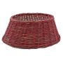Christmas tree stand basket MACARIO made of rattan, red, 10"/26cm, Ø26"/65cm