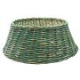 Christmas tree stand basket MACARIO made of rattan, green, 10"/26cm, Ø26"/65cm
