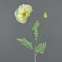 Artificial poppy LISSIE, cream, 28"/70cm, Ø 4.7"/12cm