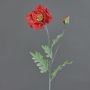Artificial poppy LISSIE, red, 28"/70cm, Ø 4.7"/12cm