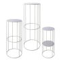 Metal flower stand VAHDINA, 3 pieces, grey, 8"x18"/21x45cm, 9"x22"/24x57cm, 11"x28"/28x70cm