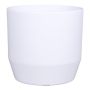 Ceramic flower pot LENAS, white matt, 4.3"/11cm, Ø4.7"/12cm