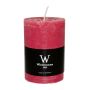 Pillar candle AURORA, raspberry, 4"/10cm, Ø2.7"/6,8cm, 42h - Made in Germany