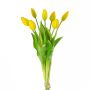Artificial bouquet of tulips LONA, yellow-green, 18"/45cm, Ø 8"/20cm
