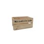 Wine box / wooden box GRETA, natural colour, with inscription, 17.5"x12.6"x9.4"/45x32x24cm