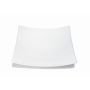 Candle coaster NOELYA, ceramic, white, 6"x6"/16x16cm
