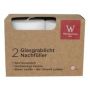 Refill SELENIA for glass grave light, 2 pieces, white, 3.3"/8,5cm, Ø 2.2"/5,7cm, 44h