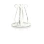 Vintage metal candlestick ISTREDD with spike, for candles, silver-white, 10cm, Ø11cm