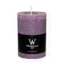 Pillar candle AURORA, mauve, 5.5"/14cm, Ø4"/10cm, 100h - Made in Germany