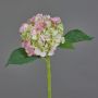 Textile flower hydrangea NICKY, pink-green, 20"/50cm, Ø 5.9"/15cm
