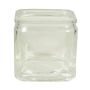 Tealight holder SEAN, cube/square, clear, 3"x3"x3"/7,5x7,5x7,5cm