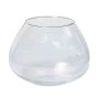 Candle glass JOY, globe/round, clear, 6"/16,5cm, Ø4.9"/12,5cm-Ø9"/22cm