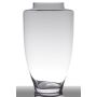 Floor vase of glass LACEY, conical/round, clear, 18"/45cm, Ø10"/26cm