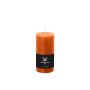 Pillar candle / Wax candle AURORA, orange, 4.7"/12cm, Ø2.3"/5,8cm, 42h - Made in Germany