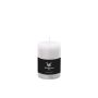 Pillar candle / Wax candle AURORA, white, 4"/10cm, Ø2.7"/6,8cm, 42h - Made in Germany